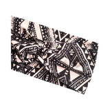 Black and White Geometric Print Wide Turban Headband