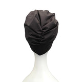 Black Front Knot Turban Head Wrap with a Bow