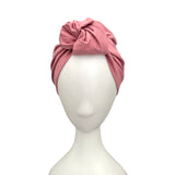 Dusky Pink Cotton Head Scarf Turban for Adults