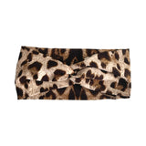 Brown and beige leopard women's headbands 3 pack