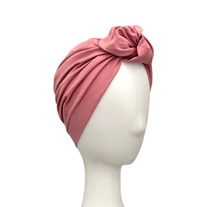 Dusky Pink Cotton Head Scarf Turban for Adults
