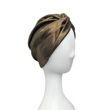 Gold Metallic Twist Turban Hat