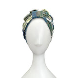 Monstera Print Pastel Green Hair Wrap