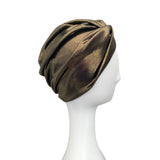 Gold Metallic Twist Turban Hat