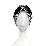 Black and White Turban Head Wrap
