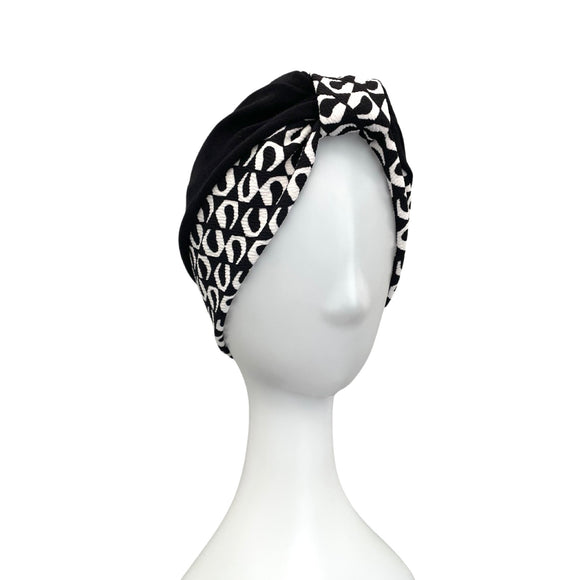Burnt Orange Pleated Jersey Twisted Turban Head Wrap Hat