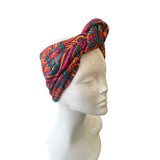 African Print Oversized Front Knot Turban Headband