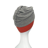 Grey Jersey Front Knot Turban Hat