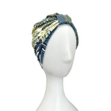 Monstera Print Pastel Green Hair Wrap