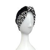 Black and White Turban Head Wrap