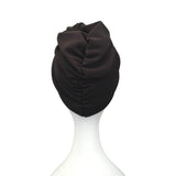 Soft Black Ribbed Jersey Front Knot Head Wrap