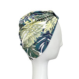 Monstera Print Pastel Green Hair Wrap