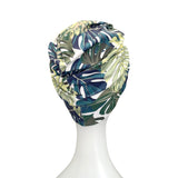 Monstera Print Pastel Green Hair Wrap