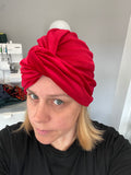 Red Velvet Vintage Style Twisted Hair Turban