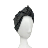 Dark Grey Retro Style Autumn Winter Knot Turban