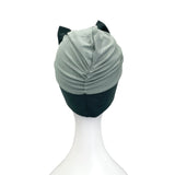 Green Bamboo Jersey Bow Turban Hat for Women
