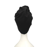 Black Handmade Knotted Cotton Hair Loss Turban