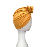Mustard Rosette Chemo Turban Hat for Women