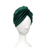 Green Velvet Vintage Style Twisted Hair Turban