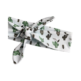 Cactus Print Mint Green Tie Knot Up Headband