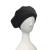 Black Fashion Fleece Beret Hat for Women