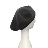 Black Fashion Fleece Beret Hat for Women