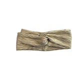 Gold Metallic Zig Zag Knit Turban Twist Headband