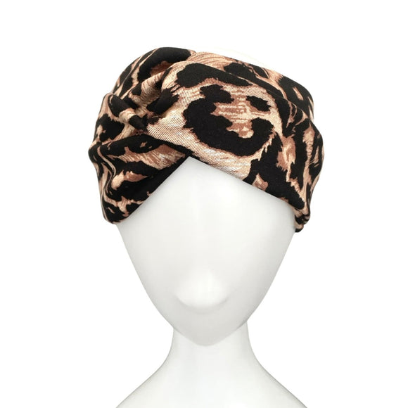 Leopard Twist Turban Headband For Women