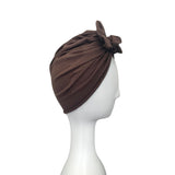 Brown Alopecia Cotton Jersey Turban