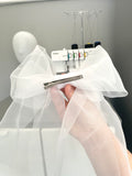 White Oversized Tulle Bridal Bow Clip