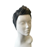 Wide Gym Cotton Headband Grey Stretchy Yoga Turban Headband for Women