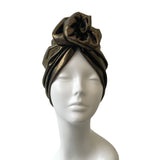 Festive Gold Jersey Hair Loss Headwear 