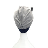 Dark Grey Women's Bow Turban Head Wrap Hat