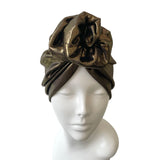 Festive Gold Jersey Hair Loss Headwear 