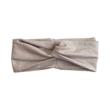 Pale Pink Silver Metallic Wide Turban Twist Headband