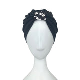 Dark Grey Retro Style Autumn Winter Knot Turban