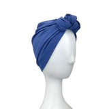 Blue Lightweight Vintage Style Turban Hat for Women