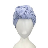 Light Marl Blue Turban Hat for Women