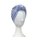 Light Marl Blue Turban Hat for Women