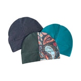 Dark Grey Patterned Thick Ponte Roma Turban Twist Hat 