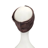 Dark Rose Gold Striped Metallic Twist Headband