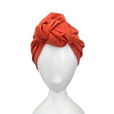Dark Grey Patterned Thick Ponte Roma Turban Twist Hat 