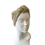 Golden Metallic Zig Zag Knit Fabric Headband for Women