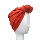 Dark Grey Patterned Thick Ponte Roma Turban Twist Hat 