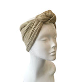 Golden Metallic Zig Zag Knit Fabric Headband for Women