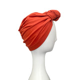 Dark Grey Patterned Thick Ponte Roma Turban Twist Hat 