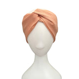 Blush Pink Gold Metallic Ribbed Knit Headband