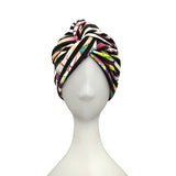 Striped Turban Twist Head Wrap for Women