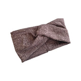 Dark Grey Warm Knit Jersey Winter Turban Twist Ear Warmer 