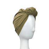 Olive Green Pre-Tied Women's Head Wrap